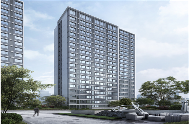 杭州市首座近零能耗住宅建筑临安304am永利宸锦学府主体结顶